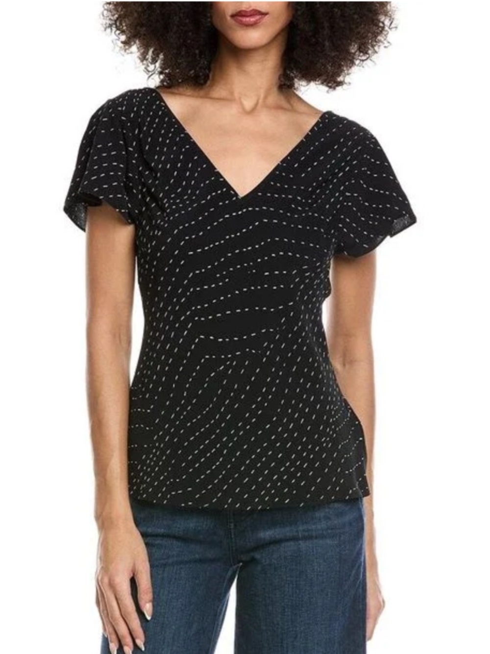 Rag & Bone Yvonne Black Top-size 2